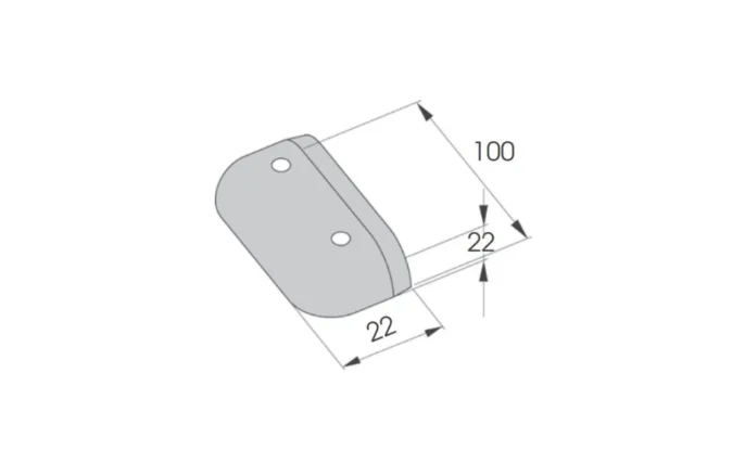 Embout extrémité lisse de protection 100 ISOSELL cote
