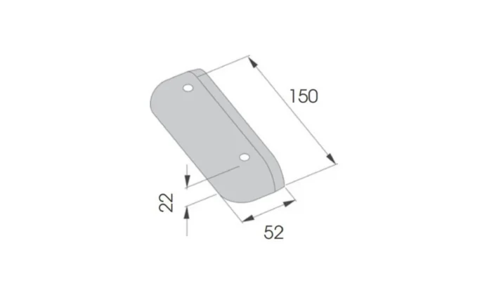 Embout extrémité lisse de protection 150 ISOSELL cote