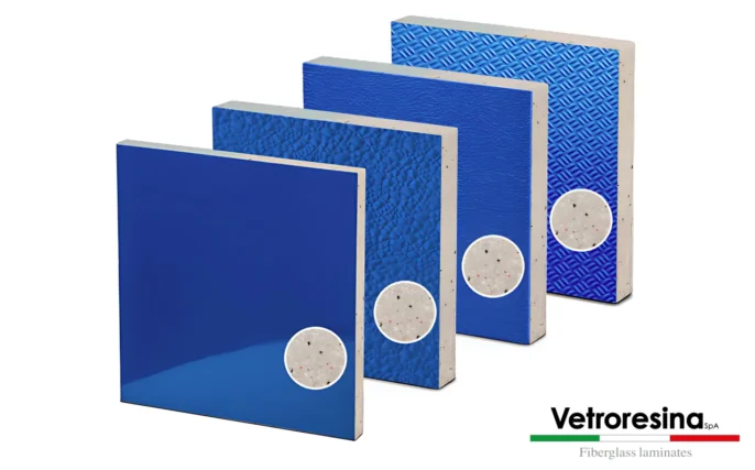 Plaques peau polyester VETRO-FARM ISOSELL – finitions lisse, gaufrée et antidérapante pour bâtiments d’élevage