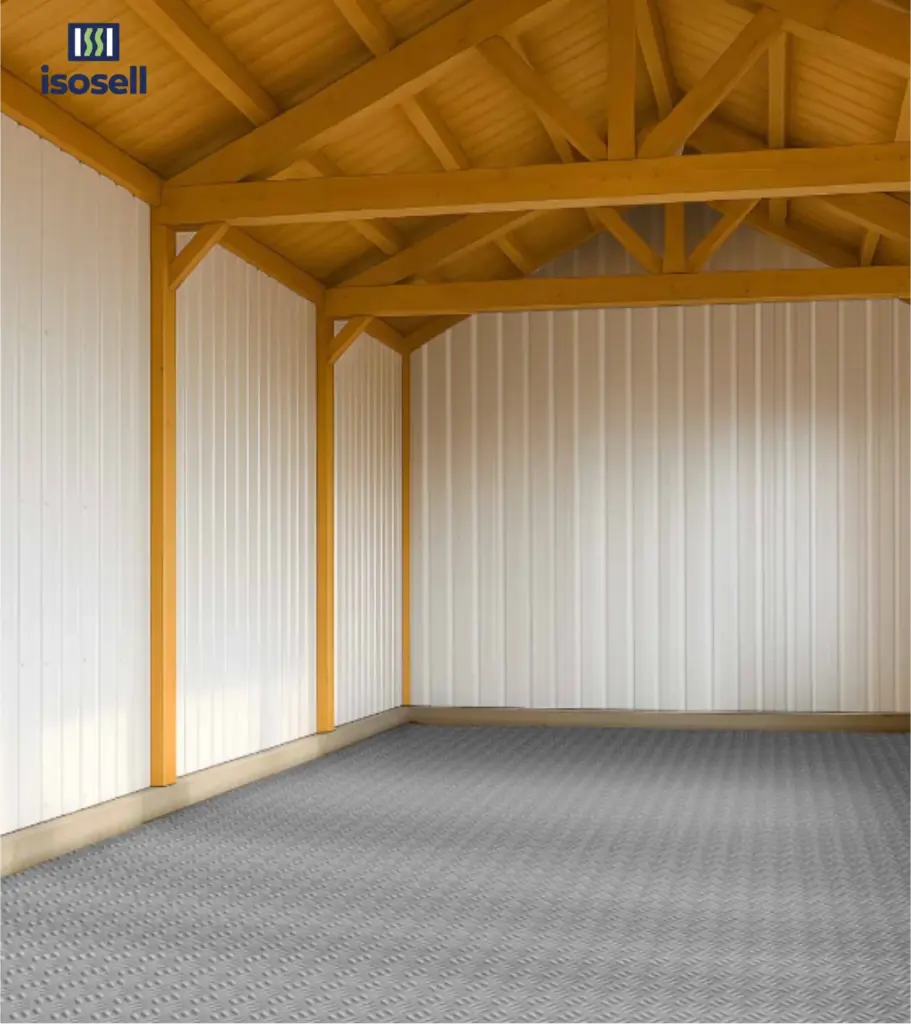 Plaque de sol antidérapante PRV pour rénovation de chambre froide ISOSELL