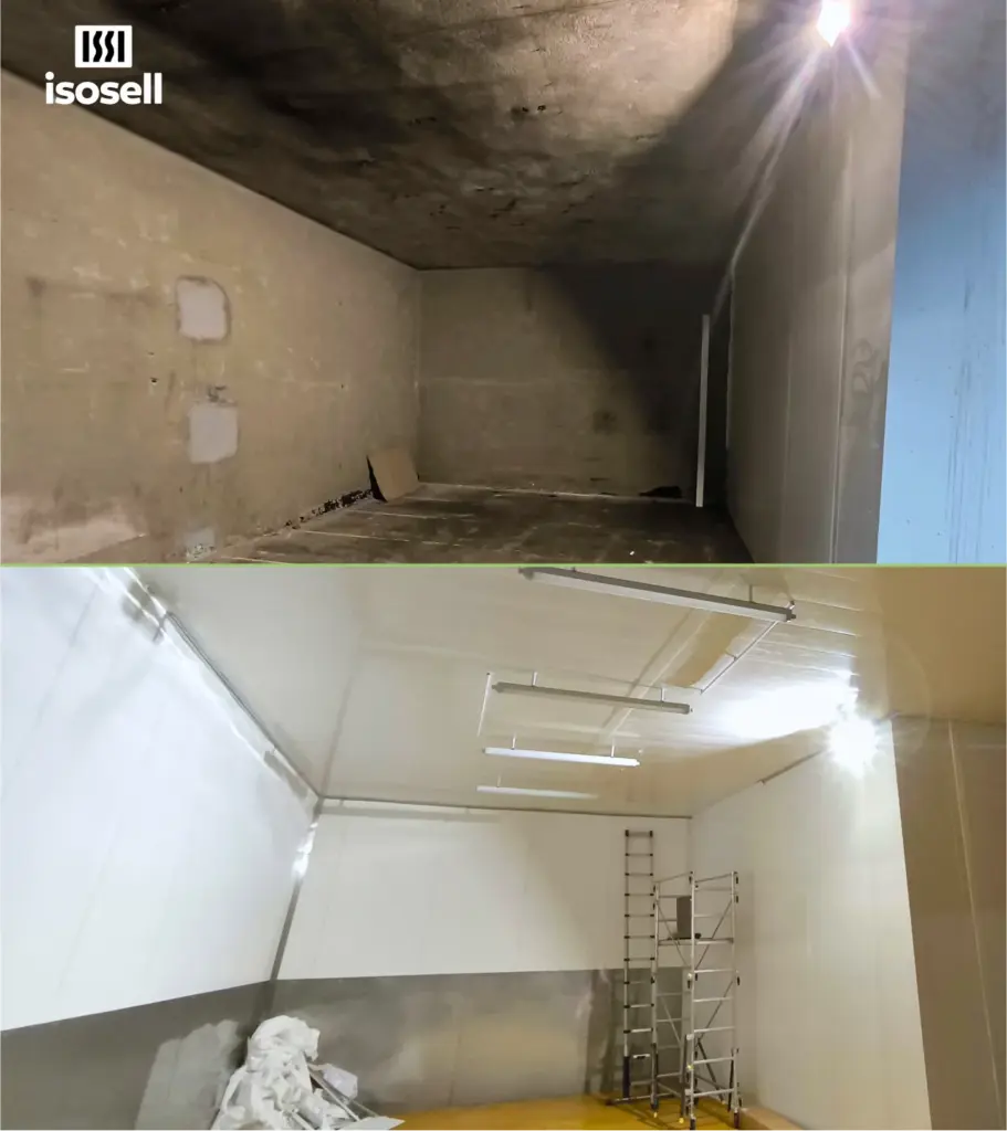 Rénovation agroalimentaire Vetroresina pour environnements HACCP plaques et finitions disponibles chez ISOSELL