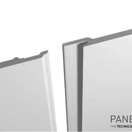 Lambris PVC P300 Panelchok distribué par ISOSELL avec système d’emboîtement mâle femelle pour plafonds et murs professionnels