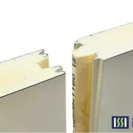 Panneau isotherme PIR Dagard LA distribué par ISOSELL avec détail d’emboîtement pour cloisons et plafonds frigorifiques